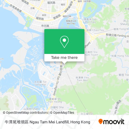 牛潭尾堆填區 Ngau Tam Mei Landfill map