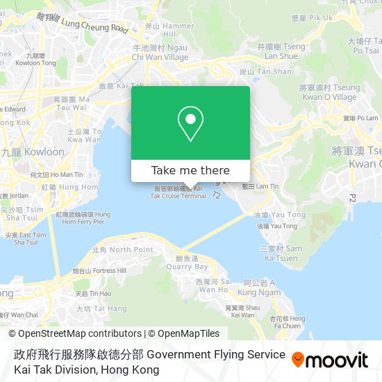 政府飛行服務隊啟德分部 Government Flying Service Kai Tak Division地圖