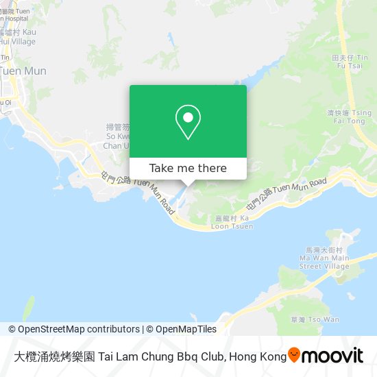 大欖涌燒烤樂園 Tai Lam Chung Bbq Club map
