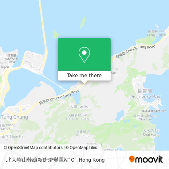 北大嶼山幹線新街燈變電站‵Ｃ‵地圖
