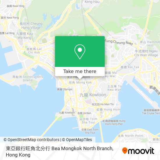 東亞銀行旺角北分行 Bea Mongkok North Branch map