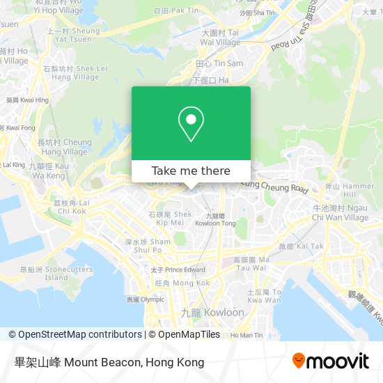 畢架山峰 Mount Beacon map
