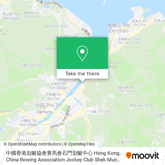 中國香港划艇協會賽馬會石門划艇中心 Hong Kong, China Rowing Association Jockey Club Shek Mun Rowling Centre map