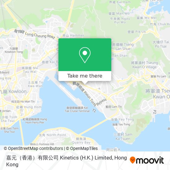 嘉元（香港）有限公司 Kinetics (H.K.) Limited map