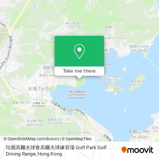 珀麗高爾夫球會高爾夫球練習場 Golf Park Golf Driving Range map