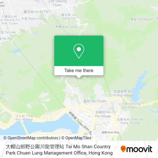 大帽山郊野公園川龍管理站 Tai Mo Shan Country Park Chuen Lung Management Office地圖