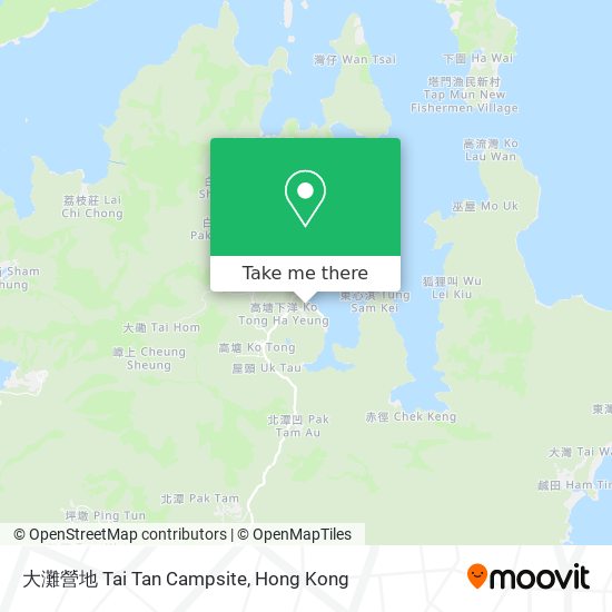 大灘營地 Tai Tan Campsite map