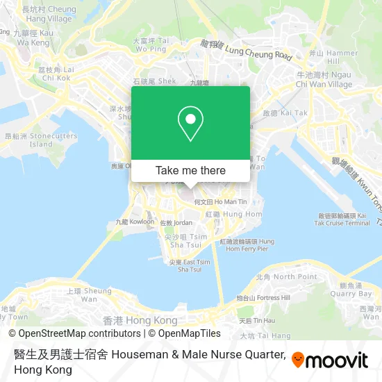 醫生及男護士宿舍 Houseman & Male Nurse Quarter map