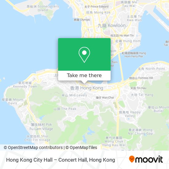 Hong Kong City Hall – Concert Hall地圖