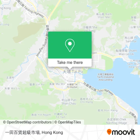 一田百貨超級市場地圖
