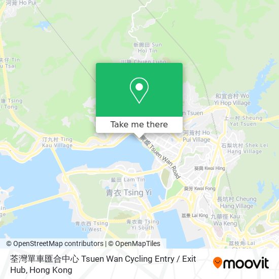 荃灣單車匯合中心 Tsuen Wan Cycling Entry / Exit Hub地圖