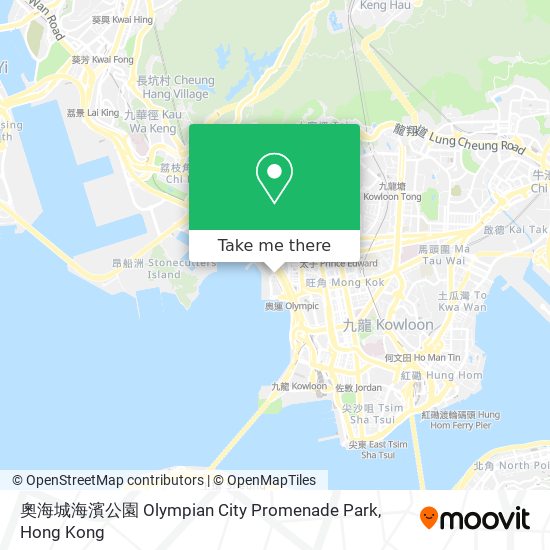 奧海城海濱公園 Olympian City Promenade Park map