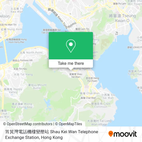 筲箕灣電話機樓變壓站 Shau Kei Wan Telephone Exchange Station map