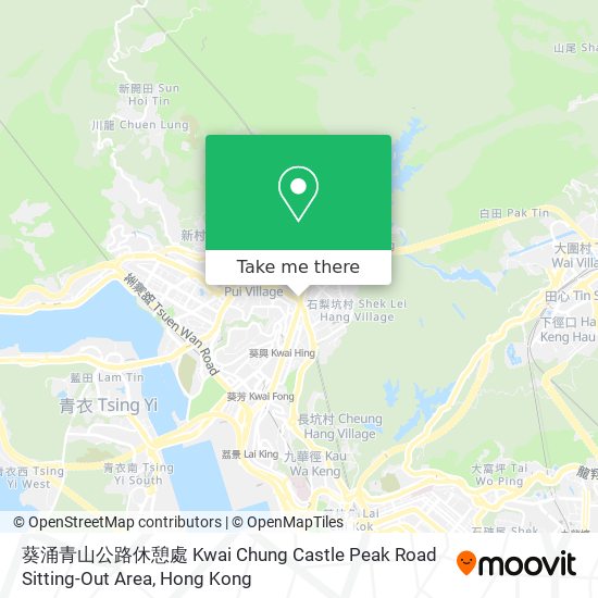 葵涌青山公路休憩處 Kwai Chung Castle Peak Road Sitting-Out Area map