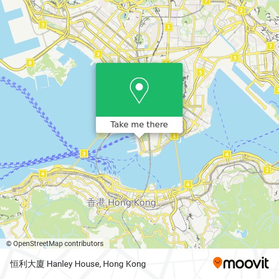 恒利大廈 Hanley House map