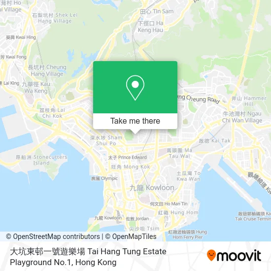 大坑東邨一號遊樂場 Tai Hang Tung Estate Playground No.1 map