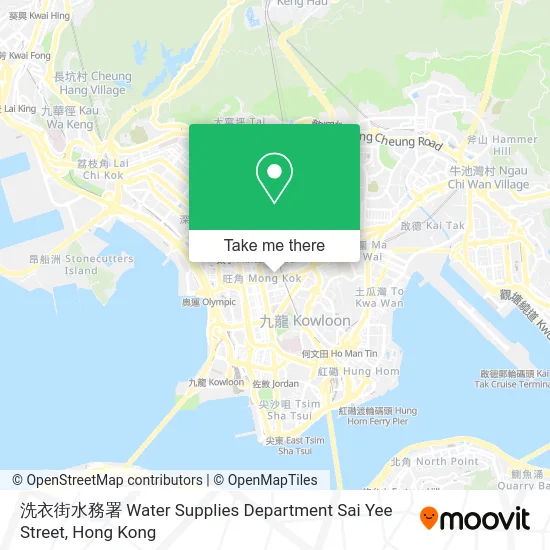洗衣街水務署 Water Supplies Department Sai Yee Street map