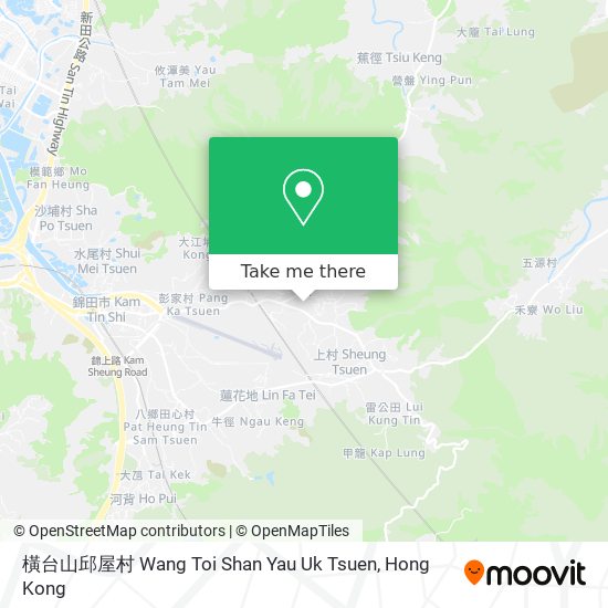 橫台山邱屋村 Wang Toi Shan Yau Uk Tsuen地圖