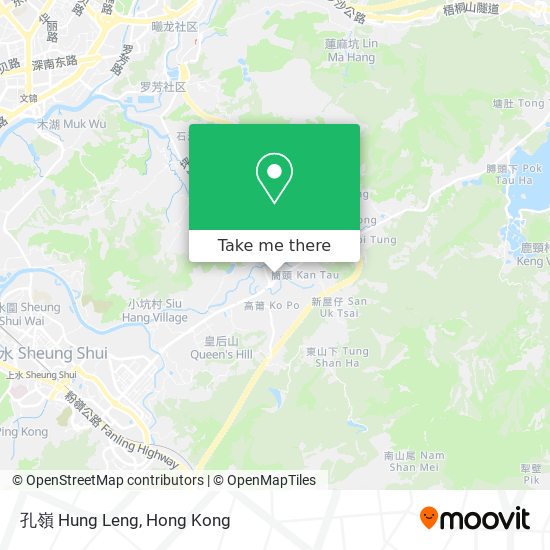 孔嶺 Hung Leng map