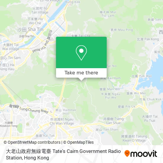 大老山政府無線電臺 Tate's Cairn Government Radio Station地圖