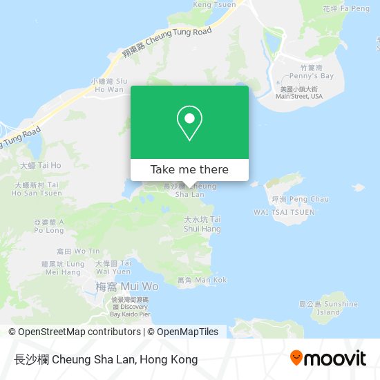 長沙欄 Cheung Sha Lan地圖