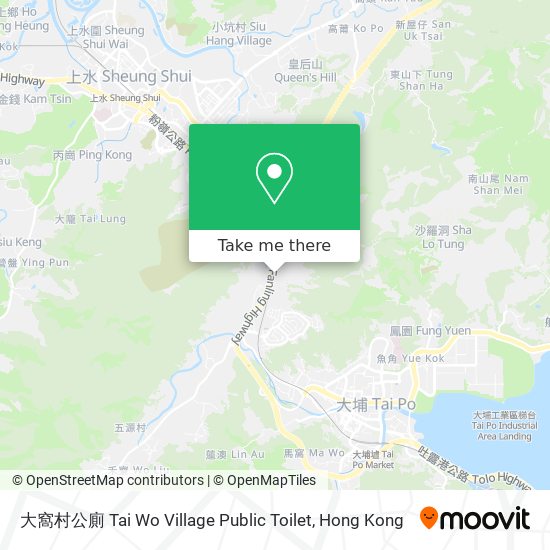 大窩村公廁 Tai Wo Village Public Toilet map