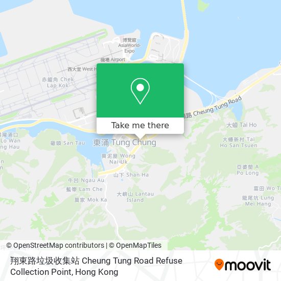 翔東路垃圾收集站 Cheung Tung Road Refuse Collection Point map