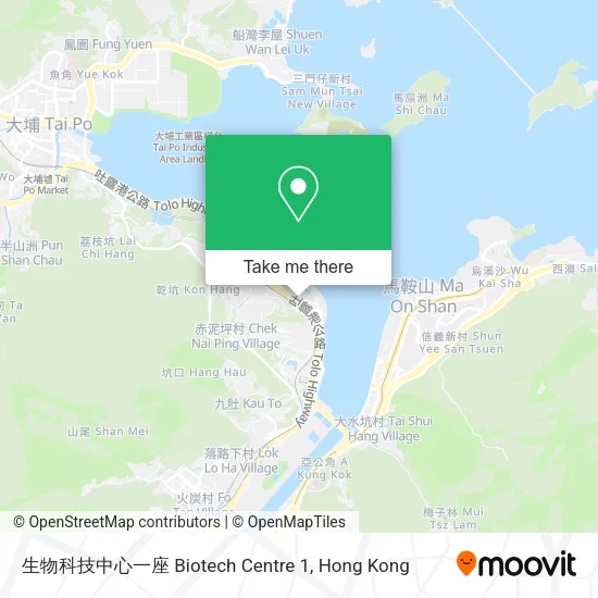 生物科技中心一座 Biotech Centre 1地圖