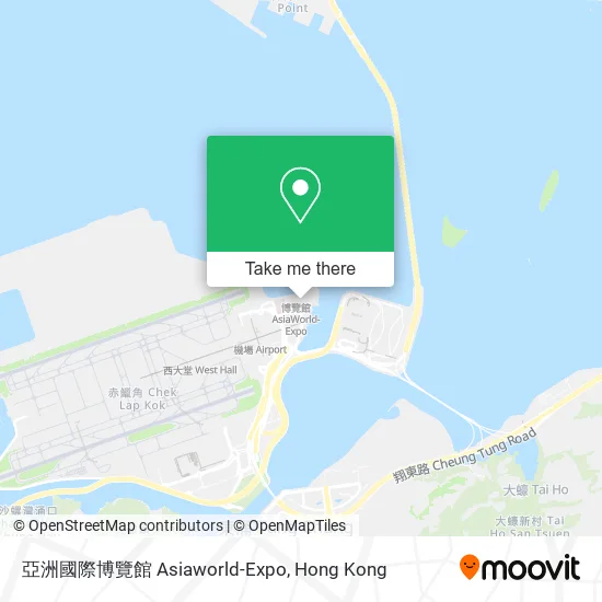 亞洲國際博覽館 Asiaworld-Expo地圖