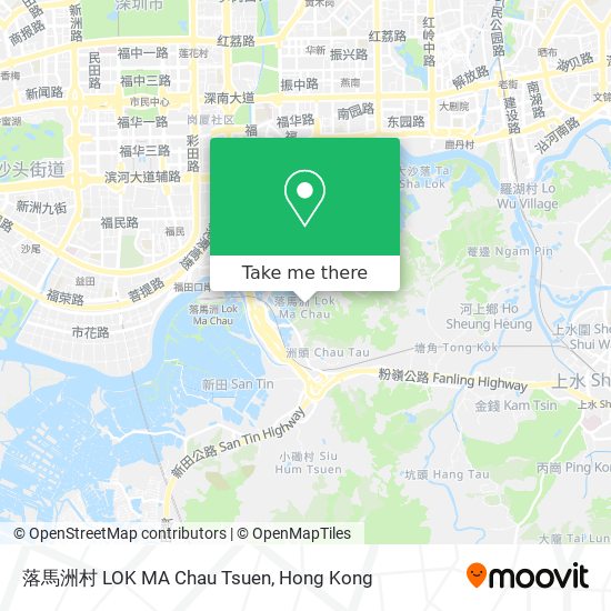 落馬洲村 LOK MA Chau Tsuen map