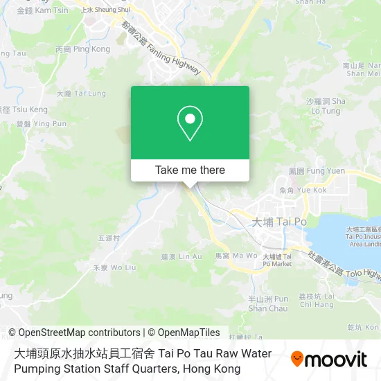 大埔頭原水抽水站員工宿舍 Tai Po Tau Raw Water Pumping Station Staff Quarters地圖