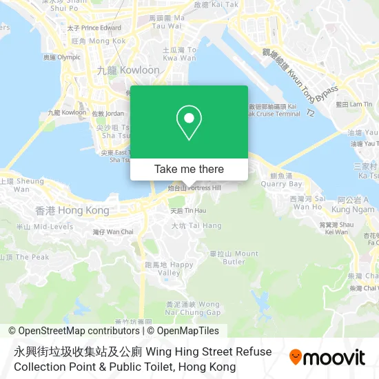 永興街垃圾收集站及公廁 Wing Hing Street Refuse Collection Point & Public Toilet map