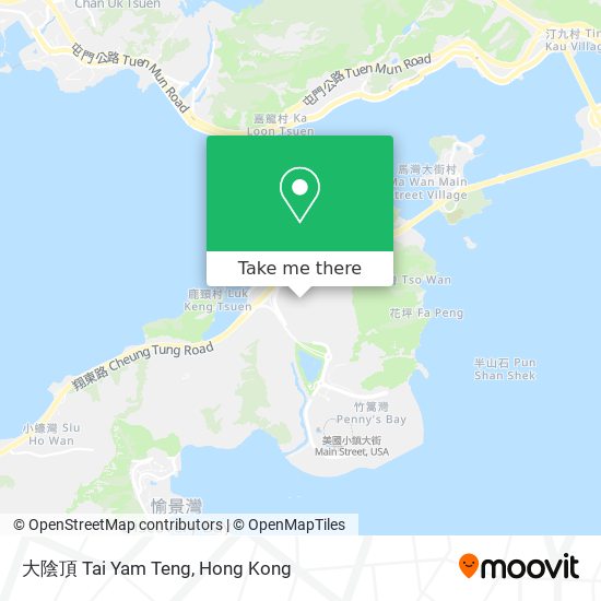 大陰頂 Tai Yam Teng map