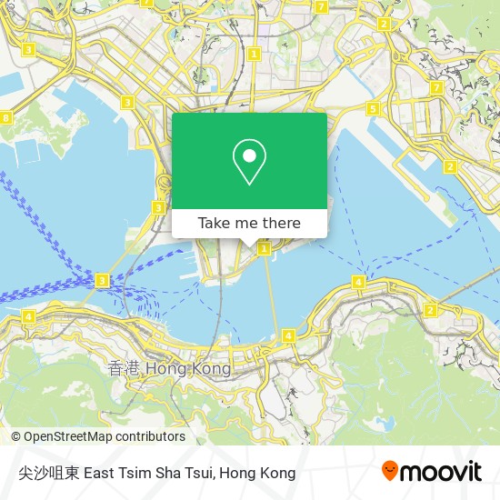 尖沙咀東 East Tsim Sha Tsui map