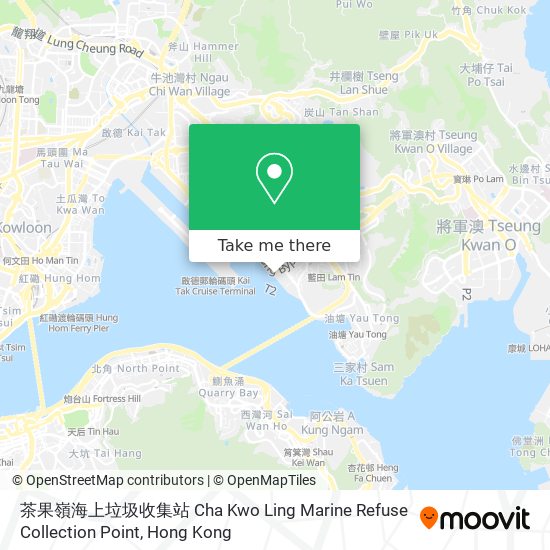 茶果嶺海上垃圾收集站 Cha Kwo Ling Marine Refuse Collection Point map