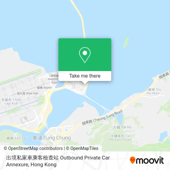 出境私家車乘客檢查站 Outbound Private Car Annexure map