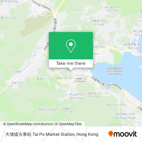 大埔墟火車站 Tai Po Market Station map