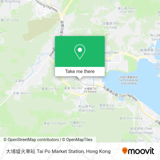 大埔墟火車站 Tai Po Market Station地圖