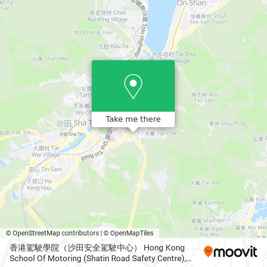 香港駕駛學院（沙田安全駕駛中心） Hong Kong School Of Motoring (Shatin Road Safety Centre)地圖