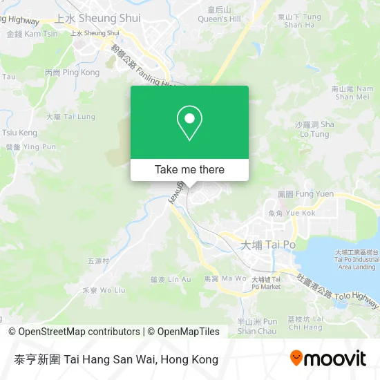 泰亨新圍 Tai Hang San Wai地圖