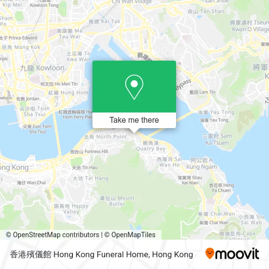 香港殯儀館 Hong Kong Funeral Home map