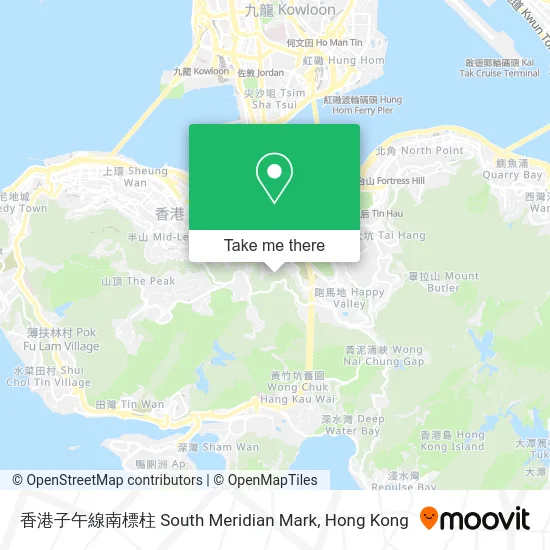 香港子午線南標柱 South Meridian Mark map