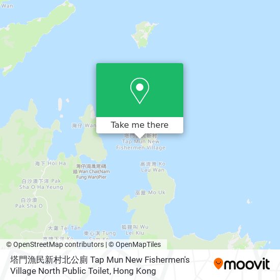 塔門漁民新村北公廁 Tap Mun New Fishermen's Village North Public Toilet map