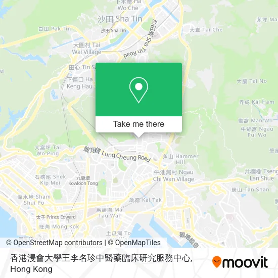 香港浸會大學王李名珍中醫藥臨床研究服務中心地圖