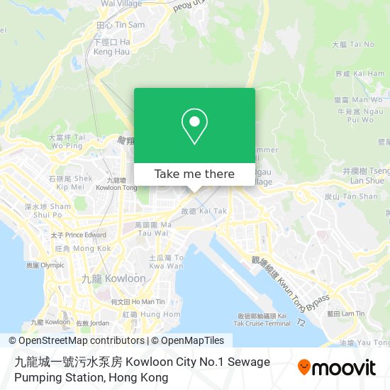 九龍城一號污水泵房 Kowloon City No.1 Sewage Pumping Station map