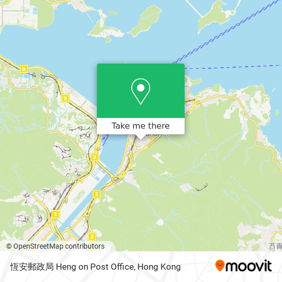 恆安郵政局 Heng on Post Office map
