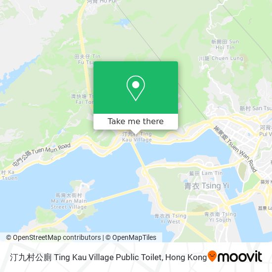 汀九村公廁 Ting Kau Village Public Toilet map