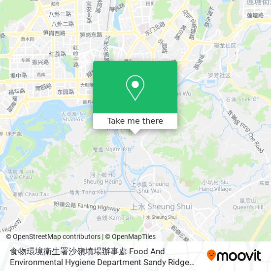 食物環境衛生署沙嶺墳場辦事處 Food And Environmental Hygiene Department Sandy Ridge Cemetery Office map