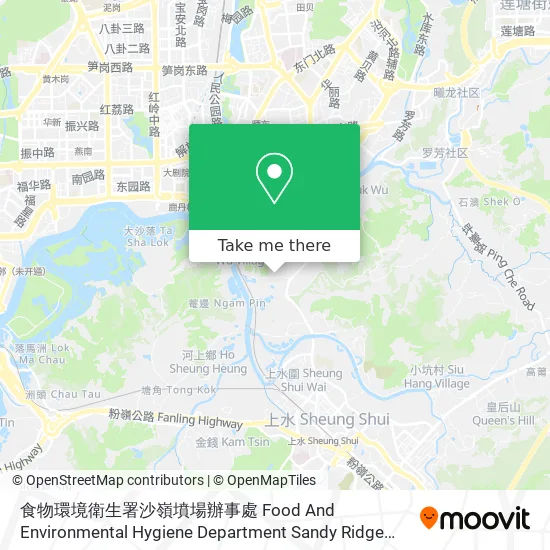 食物環境衛生署沙嶺墳場辦事處 Food And Environmental Hygiene Department Sandy Ridge Cemetery Office地圖