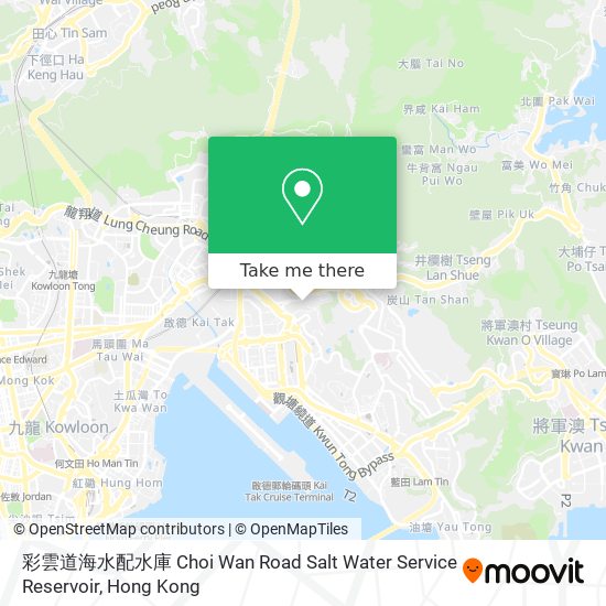 彩雲道海水配水庫 Choi Wan Road Salt Water Service Reservoir map